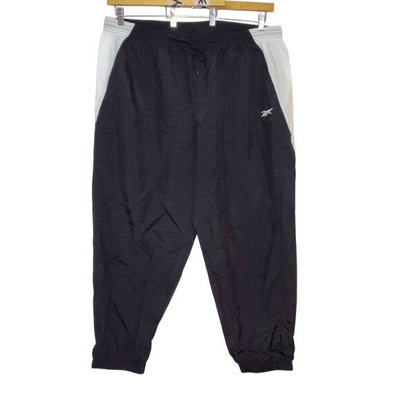 Reebok Classic Black & White Windbreaker Track Pants 3X/22-24W - Picture 4 of 7